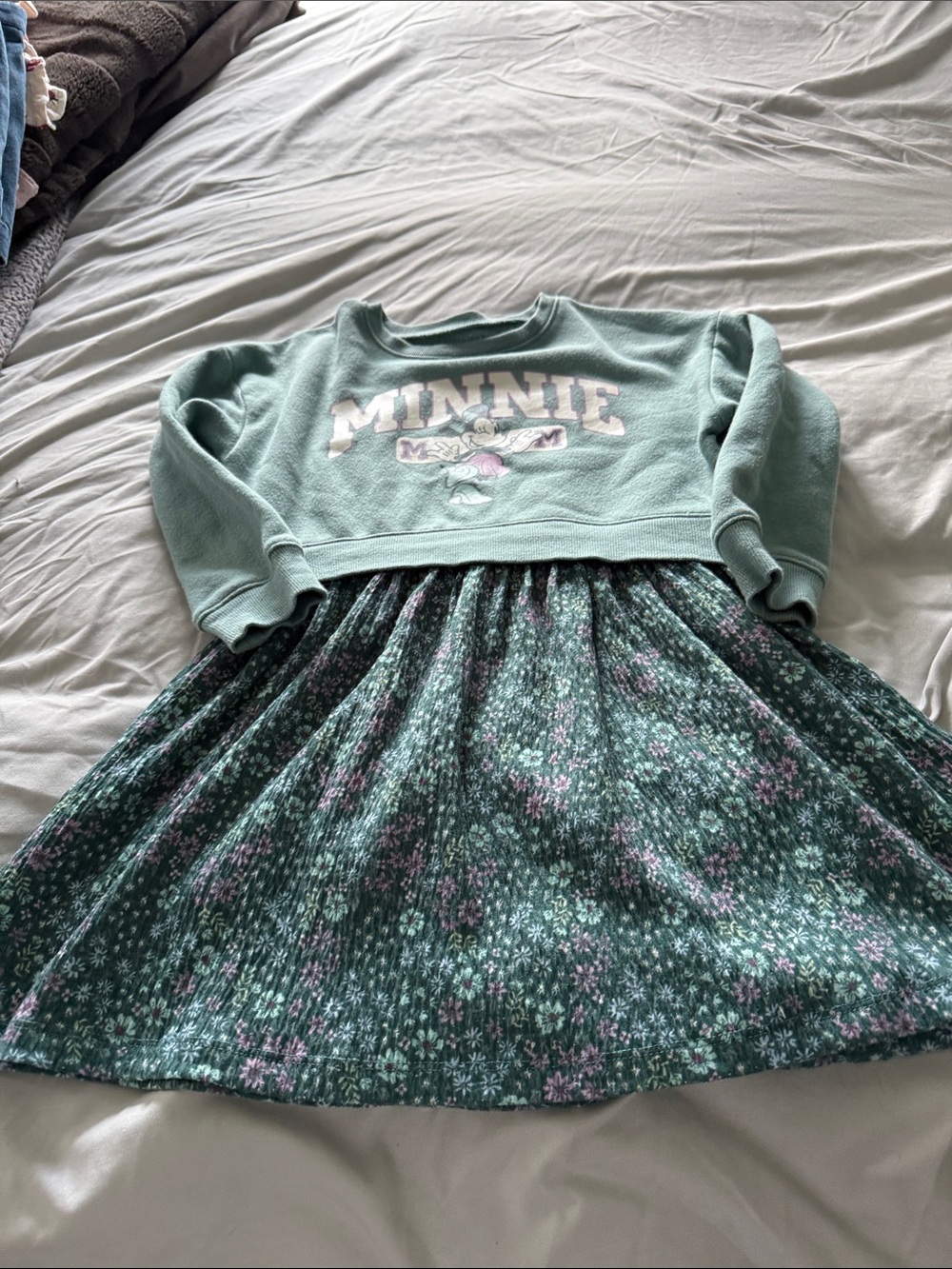 jumping beans Mint Green Minnie Floral Dress Set